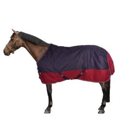EQUITHÈME Outdoordeken Tyrex 1200D 50g Navy/Bordeaux 125/175