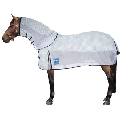 Weatherbeeta Deken Kool Coat Airstream With Hidden Surcingle III Combo Neck Wit/Navy 2 Weatherbeeta Deken Kool Coat Airstream With Hidden Surcingle III Combo Neck Wit/Navy - Afbeelding 2