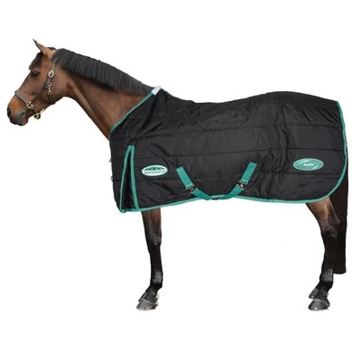 Weatherbeeta Staldeken Green-Tec Stable Medium/Lite 150D 150g Zwart/Bottle Green 2 Weatherbeeta Staldeken Green-Tec Stable Medium/Lite 150D 150g Zwart/Bottle Green - Afbeelding 2