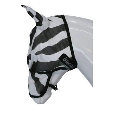 Bucas Buzz-Off Vliegenmasker Extended Nose Zebra 4 Bucas Buzz-Off Vliegenmasker Extended Nose Zebra - Afbeelding 4