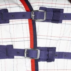 Weatherbeeta Breeze With Surcingle III Combo Neck Wit/Navy/Rood 140/190 -Paardensport kortingswinkel agradi 44697965 1.72548b