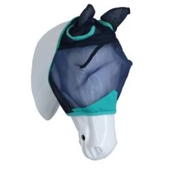 Weatherbeeta Vliegenmasker Comfitec Fine Mesh Met Oren Navy/Turquoise