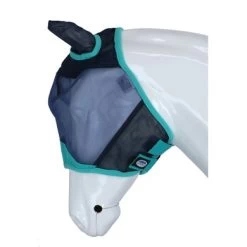 Weatherbeeta Vliegenmasker Comfitec Fine Mesh Met Oren Navy/Turquoise -Paardensport kortingswinkel agradi 446981653 3.61f920