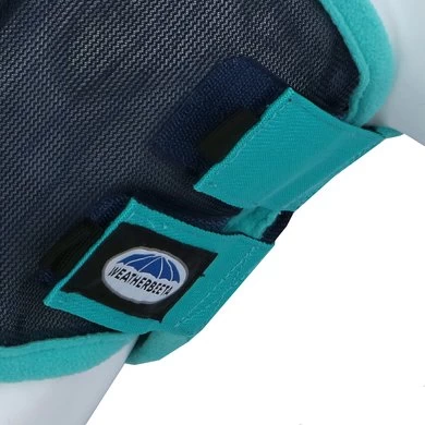 Weatherbeeta Vliegenmasker Comfitec Fine Mesh Met Neus Navy/Turquoise 4 Weatherbeeta Vliegenmasker Comfitec Fine Mesh Met Neus Navy/Turquoise - Afbeelding 4