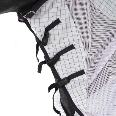 Weatherbeeta Deken Kool Coat Airstream With Hidden Surcingle III Combo Neck Wit/Navy 4 Weatherbeeta Deken Kool Coat Airstream With Hidden Surcingle III Combo Neck Wit/Navy - Afbeelding 4