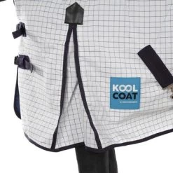 Weatherbeeta Deken Kool Coat Classic With Surcingles III Combo Neck Wit/Navy -Paardensport kortingswinkel agradi 44804024 3.6e6c71