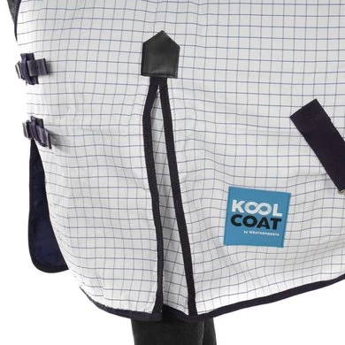 Weatherbeeta Deken Kool Coat Classic With Surcingles III Standard Neck Wit/Navy 5 Weatherbeeta Deken Kool Coat Classic With Surcingles III Standard Neck Wit/Navy - Afbeelding 5