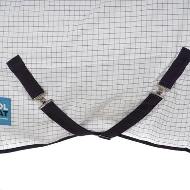 Weatherbeeta Deken Kool Coat Classic With Surcingles III Standard Neck Wit/Navy 6 Weatherbeeta Deken Kool Coat Classic With Surcingles III Standard Neck Wit/Navy - Afbeelding 6