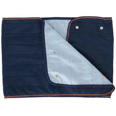 Bucas Fleece Shawl Therapy Navy/Orange 130x40cm 3 Bucas Fleece Shawl Therapy Navy/Orange 130x40cm - Afbeelding 3