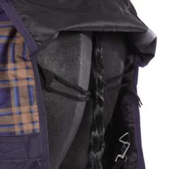 HKM High Neck Deken Columbus Karo 1200D Met Fleece Navy/Bruin Geruit -Paardensport kortingswinkel agradi 44870899 6.d47070