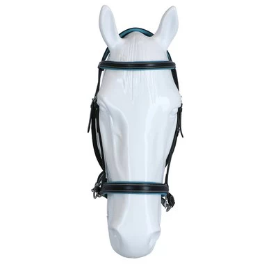 F.R.A. Bitloos Hoofdstel Dietsji Met Teugels Zwart/Blauw 3 F.R.A. Bitloos Hoofdstel Dietsji Met Teugels Zwart/Blauw - Afbeelding 3