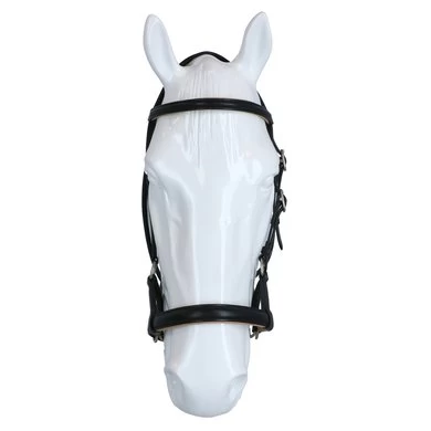 F.R.A. Bitloos Hoofdstel Pardoes Deluxe Side Pull Lederen Teugels Zwart/Beige 3 F.R.A. Bitloos Hoofdstel Pardoes Deluxe Side Pull Lederen Teugels Zwart/Beige - Afbeelding 3