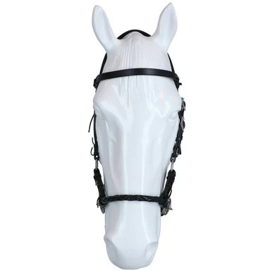 F.R.A. Bitloos Hoofdstel Pariba Side Pull Lederen Teugels Zwart 3 F.R.A. Bitloos Hoofdstel Pariba Side Pull Lederen Teugels Zwart - Afbeelding 3