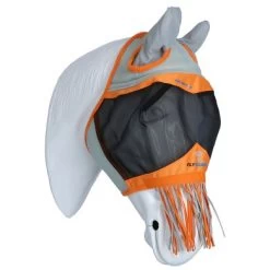 Shires Vliegenmasker Air Motion Met Oren En Franjes Oranje