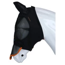 Shires Vliegenmasker Stretch Met Neus Jet Zwart -Paardensport kortingswinkel agradi 44945783 3.2a6a13