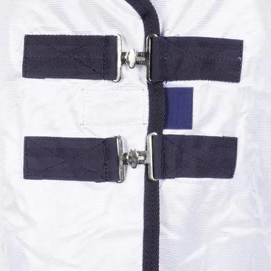 Weatherbeeta Vliegendeken Saxon Mesh Combo Neck Wit/Navy 3 Weatherbeeta Vliegendeken Saxon Mesh Combo Neck Wit/Navy - Afbeelding 3