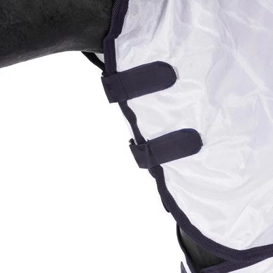 Weatherbeeta Vliegendeken Saxon Mesh Combo Neck Wit/Navy 5 Weatherbeeta Vliegendeken Saxon Mesh Combo Neck Wit/Navy - Afbeelding 5