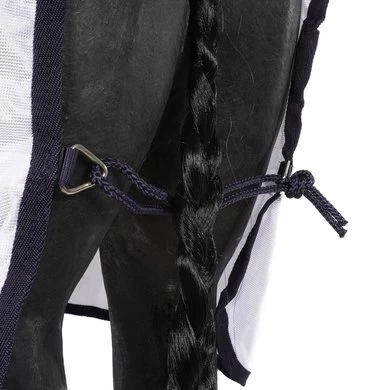 Weatherbeeta Vliegendeken Saxon Mesh Combo Neck Wit/Navy 9 Weatherbeeta Vliegendeken Saxon Mesh Combo Neck Wit/Navy - Afbeelding 9