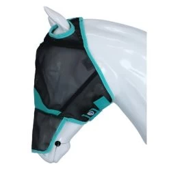 Weatherbeeta Vliegenmasker Comfitec Deluxe Fine Mesh Met Neus Zwart/Turquoise -Paardensport kortingswinkel agradi 44946946 3.c35963