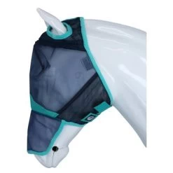 Weatherbeeta Vliegenmasker Comfitec Deluxe Fine Mesh Met Neus Navy/Turquoise -Paardensport kortingswinkel agradi 44946952 3.6d0a90