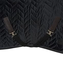 EQUITHÈME Staldeken Velvet Teddy Zwart -Paardensport kortingswinkel agradi 45006876 5.45470a
