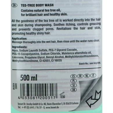Leovet Theeboom Shampoo 500 Ml 4 Leovet Theeboom Shampoo 500 Ml - Afbeelding 4