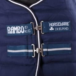Rambo Staldeken 400g Navy White 110/160 -Paardensport kortingswinkel agradi a10936751 1.4c371f