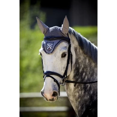 EQUITHÈME Oornetje Grijs Full 2 EQUITHÈME Oornetje Grijs Full - Afbeelding 2