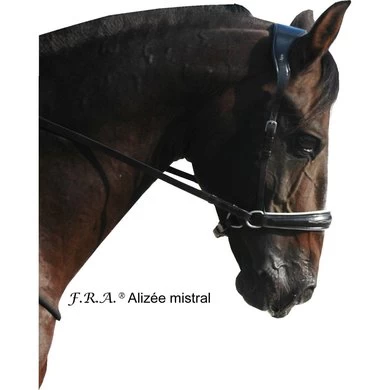 F.R.A. Bitloos Hoofdstel Alizée Mistral Side Pull Rubber Gripteugels Zwart/Wit 1 F.R.A. Bitloos Hoofdstel Alizée Mistral Side Pull Rubber Gripteugels Zwart/Wit