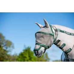 Rambo Vliegenmasker Plus Oatmeal/Green -Paardensport kortingswinkel hw dmaf15 mgg0 1.6f1a7e