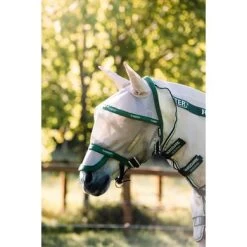 Rambo Vliegenmasker Plus Oatmeal/Green -Paardensport kortingswinkel hw dmaf15 mgg0 3.1aff34