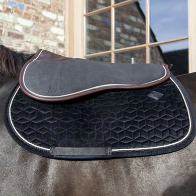 Kentucky Horsewear Kentucky Zadelonderlegger Halfpad Absorb Black/White/Bruin 1 Kentucky Horsewear Kentucky Zadelonderlegger Halfpad Absorb Black/White/Bruin