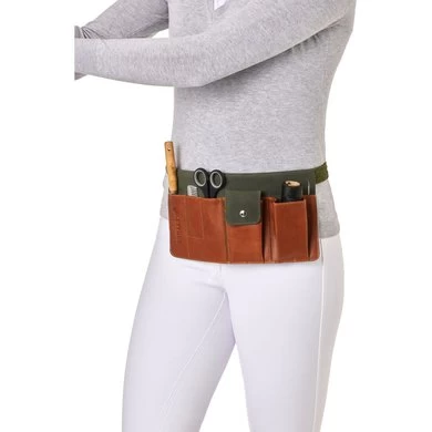 Kettner Quality Products Vlechttas Classic Cognac/Groen 2 Kettner Quality Products Vlechttas Classic Cognac/Groen - Afbeelding 2