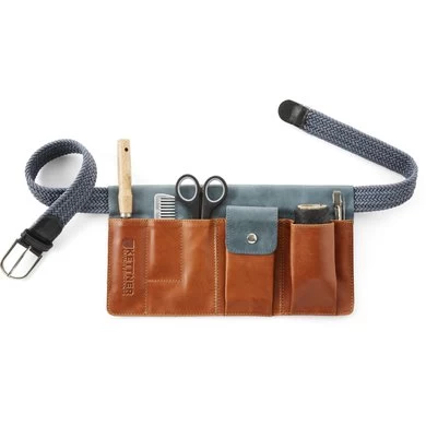 Kettner Quality Products Vlechttas Classic Cognac/Blauw 1 Kettner Quality Products Vlechttas Classic Cognac/Blauw