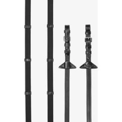 LeMieux Teugels Arika Rubber Grip Continental Zwart/zilver