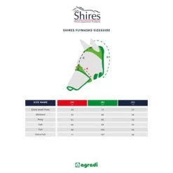 Shires Vliegenmasker Deluxe Met Oren Groen -Paardensport kortingswinkel maattabel vliegenmaskers shires.0add1e 1
