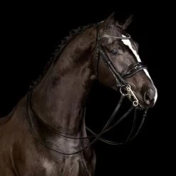 Paardensport kortingswinkel 8 Mrs. Ros Stang & Trenshoofdstel Phantom Black