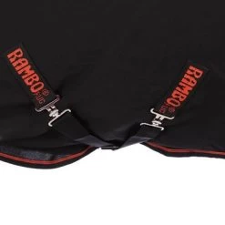 Rambo Ionic Stable Sheet Black/Black & Orange Stripe -Paardensport kortingswinkel productagradi 441124881 2.ac8c04