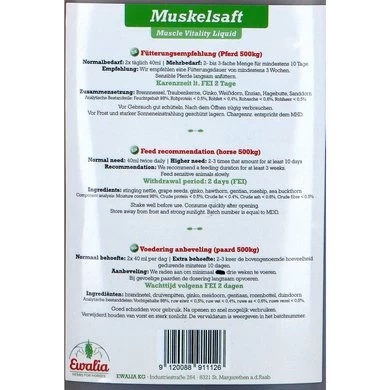 Ewalia Muscle Vitality Liquid 1L 4 Ewalia Muscle Vitality Liquid 1L - Afbeelding 4