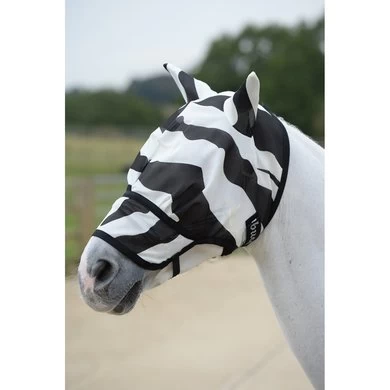 Bucas Buzz-Off Vliegenmasker Extended Nose Zebra 1 Bucas Buzz-Off Vliegenmasker Extended Nose Zebra