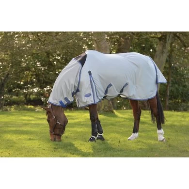 Weatherbeeta Comfitec Airflow II Combo Neck Grijs/Blauw/Grijs 2 Weatherbeeta Comfitec Airflow II Combo Neck Grijs/Blauw/Grijs - Afbeelding 2