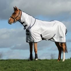 Weatherbeeta Vliegendeken Saxon Mesh Combo Neck Wit/Navy