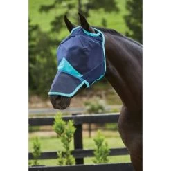 Weatherbeeta Vliegenmasker Comfitec Fine Mesh Met Neus Navy/Turquoise 9 Weatherbeeta Vliegenmasker Comfitec Fine Mesh Met Neus Navy/Turquoise -Paardensport kortingswinkel wb 1003157011 wb cft mesh mask nose image hero null.5171a4