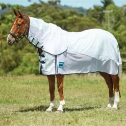 Weatherbeeta Deken Kool Coat Airstream With Hidden Surcingle III Combo Neck Wit/Navy