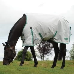Weatherbeeta Regendeken Standard Neck Lite Plus 900d Light Grey/Bottle Green -Paardensport kortingswinkel wb 1005158010 wb grn tec 900d stn image hero null.d78b16