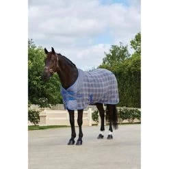 Weatherbeeta Standard Neck Fleece Cooler Grey Plaid 120/170 -Paardensport kortingswinkel wb 801750 ls1.791d46