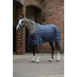 Weatherbeeta Deken Saxon 1200D PP Stable Standard Neck Medium Navy Plaid 75/120