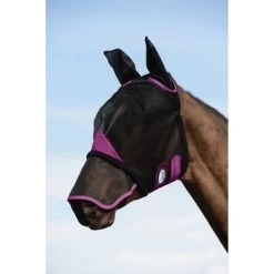 Weatherbeeta Vliegenmasker Comfitec Durable Mesh Met Oren & Neus Zwart/Paars -Paardensport kortingswinkel wea 1003149005 wb cft durable mesh msk ersnse image lifestyle.539869