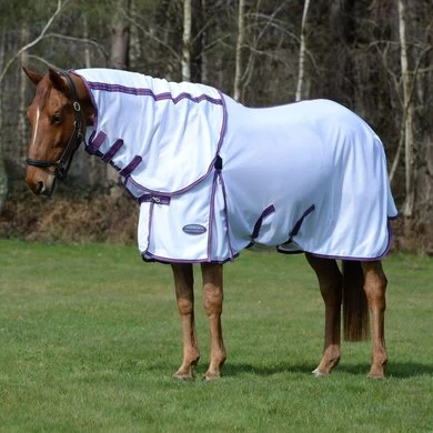 Weatherbeeta Comfitec Airflow II Combo Neck Wit/Lichtblauw/Paars 1 Weatherbeeta Comfitec Airflow II Combo Neck Wit/Lichtblauw/Paars